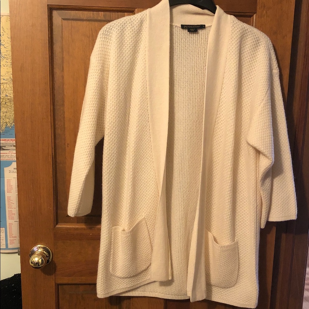 Pendleton Creamy White Knit Kimono